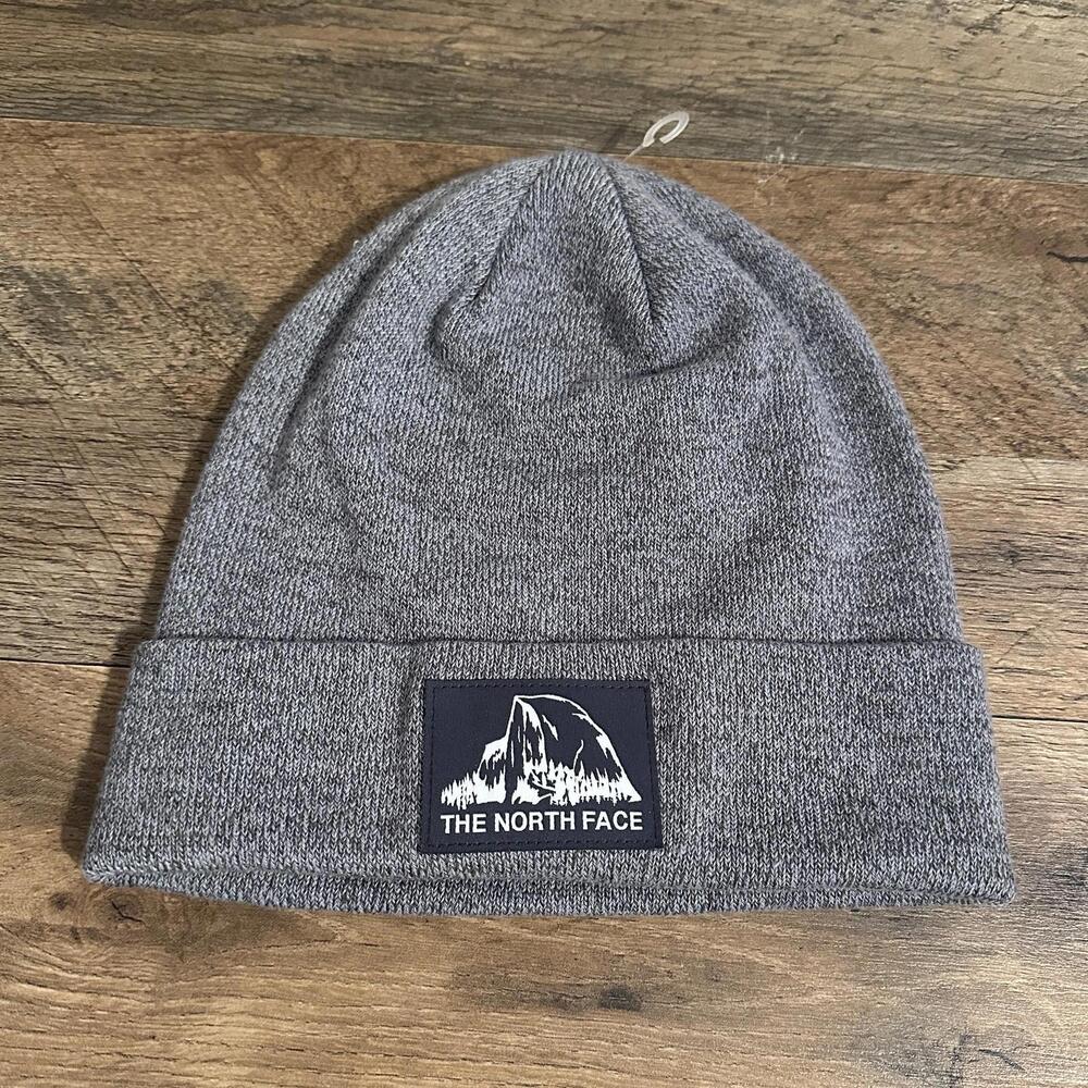 THE NORTH FACE Dock Worker Recycled Mens Womens OS Gray Cap Hat Beanie Cuffed